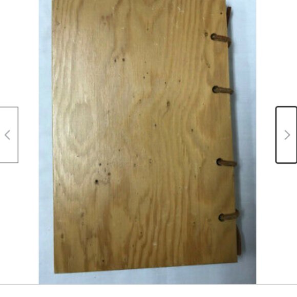 Vtg Gift Craft Wooden Guest Log Book The House is Yours Unused with Pages Party - Picture 4 of 5